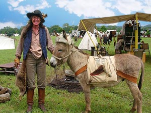 Biscuit The Wonder Burro with Butch at the Annual Wild West Roundup, Dundas, Minnesota