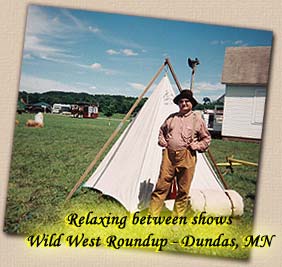 Lonesome Ron Yodeling by Teepee - Wild West Roundup, Dundas, Minnesota