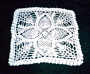 Interesting Geometric Doily (crocheted)