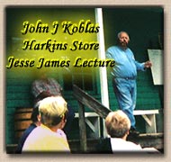 Jesse James authority, Author John Koblas at Harkins General Store - West Newton, Minnesota