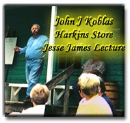 John Koblas at Harkin Store, Jesse James Outlaw lecture