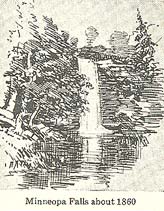 Minneopa Falls 1860 Sketch