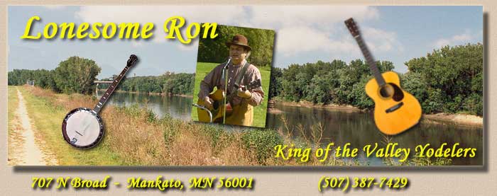 Lonesome Ron Capture of the Younger Brothers photo with Minnesota River Valley, banjo and guitar